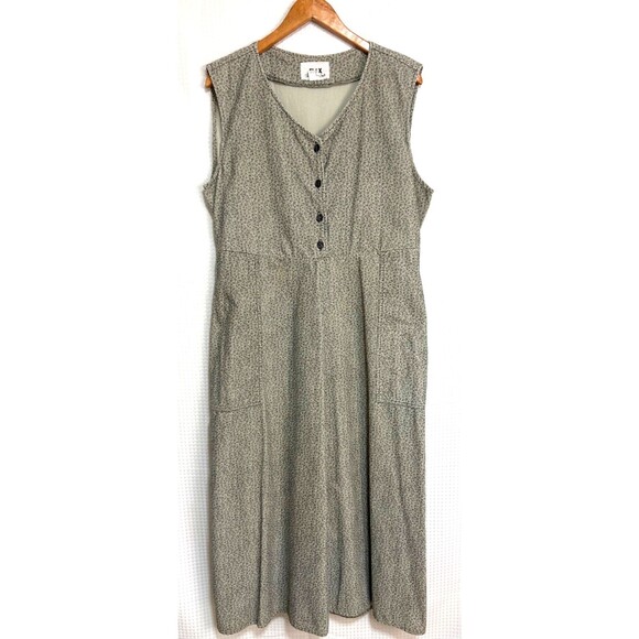 Flax Dresses & Skirts - FLAX BY JEANNE ENGELHART Speckled Corduroy Maxi Dress size M Boho Art To Wear c